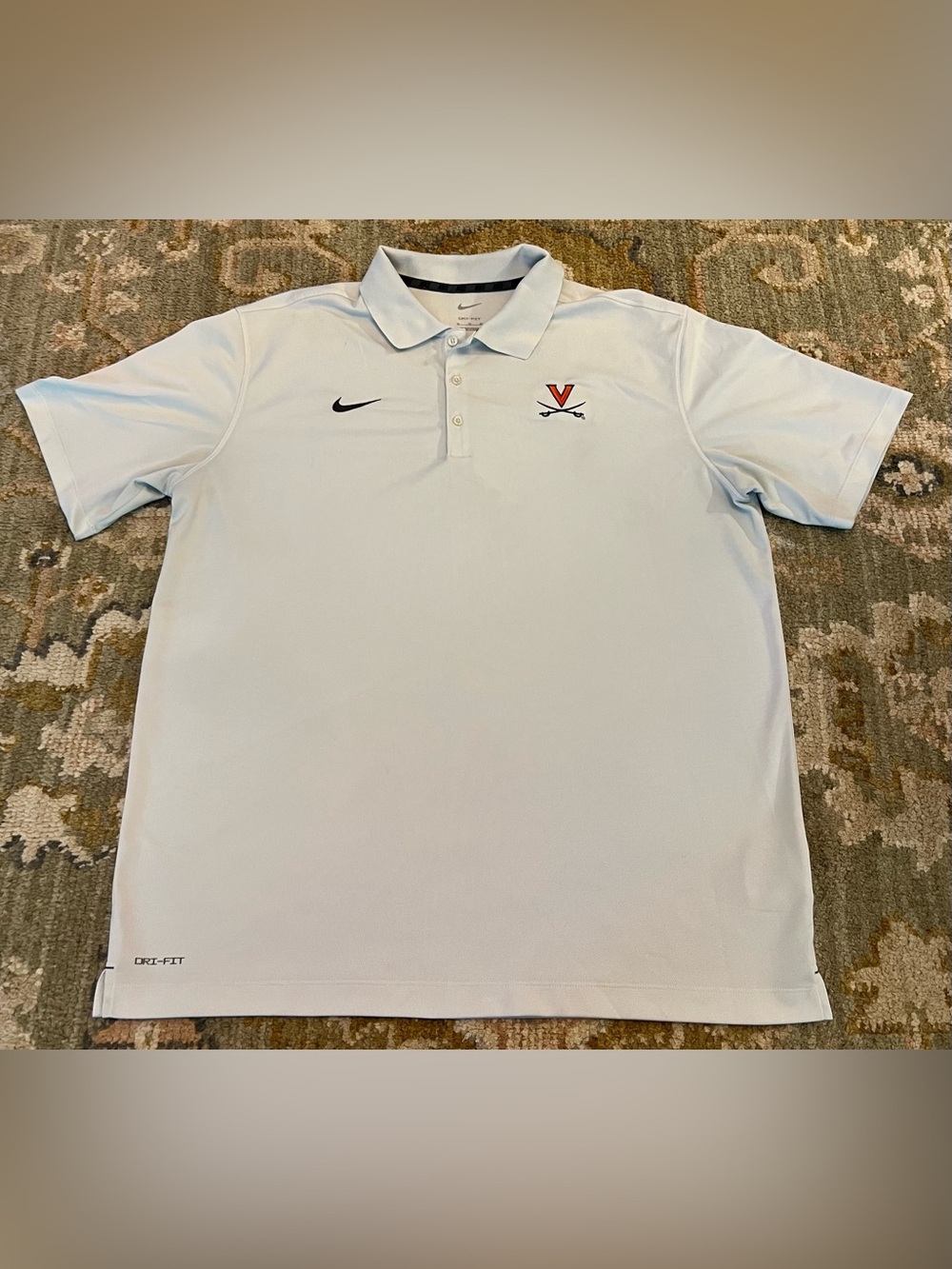 Virginia Cavaliers Men’s Dri-Fit Polo Shirt Size XL Color White
